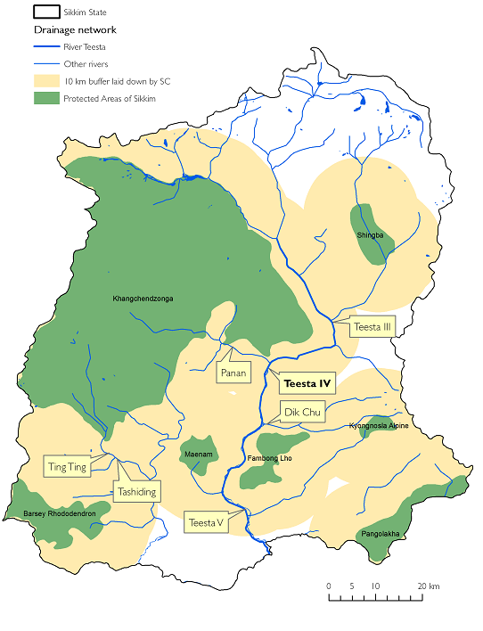 Projects within 10 kms boundary of Protected Areas in Sikkim From NBWL SC Members Report