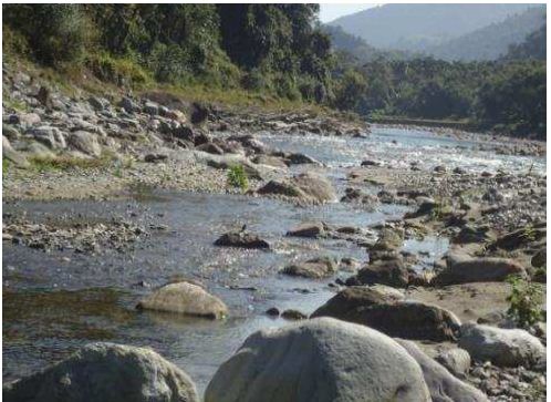 Power house site of Simang II HEP  Source: EIA report of Simang II