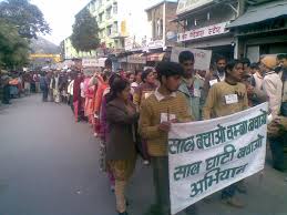 Agitation against 4.5 MW Hul HEP in Himachal Pradesh as it is affecting forests, irrigation channels, mills and drinking water sources of villagers. Source: Sal Ghati Bachao Andolan