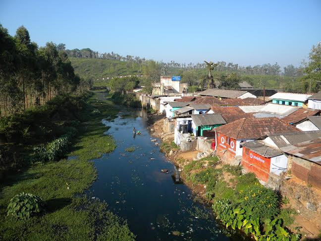 Polluted stream in Valparai ESA Photo: Author