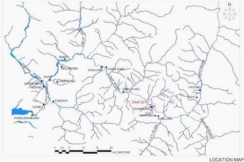 Location of Kalai II HEP. Source: EIA report   