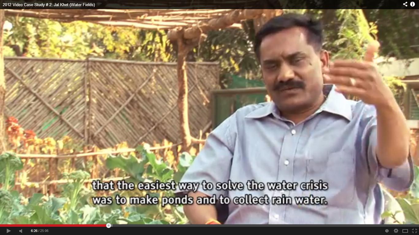 Dewas district collector Umakant Umarao explaining in Jal Khet film how RWH is the best option for the region and showed this on ground
