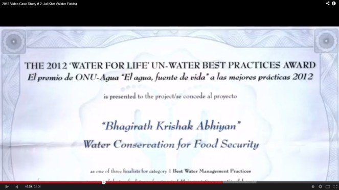 The chief minister, through full page advts is now projecting himself as Bhagirath, but the Malwa communities already got it from UN in 2012, from film Jal Khet