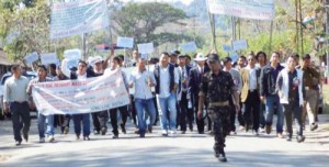 Oppsition to Public Hearing of 2700 MW Lower Siang Project Photo: Echo of Arunachal