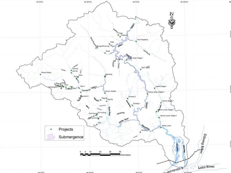 Projects planned in the Siang Basin Phot from CIA/ CCS of Siang Basin