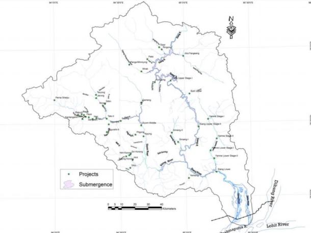 Projects planned in the Siang Basin Phot from CIA/ CCS of Siang Basin