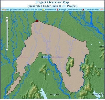 Map of Champamati irrigation project command area. Source: India WRIS Wiki