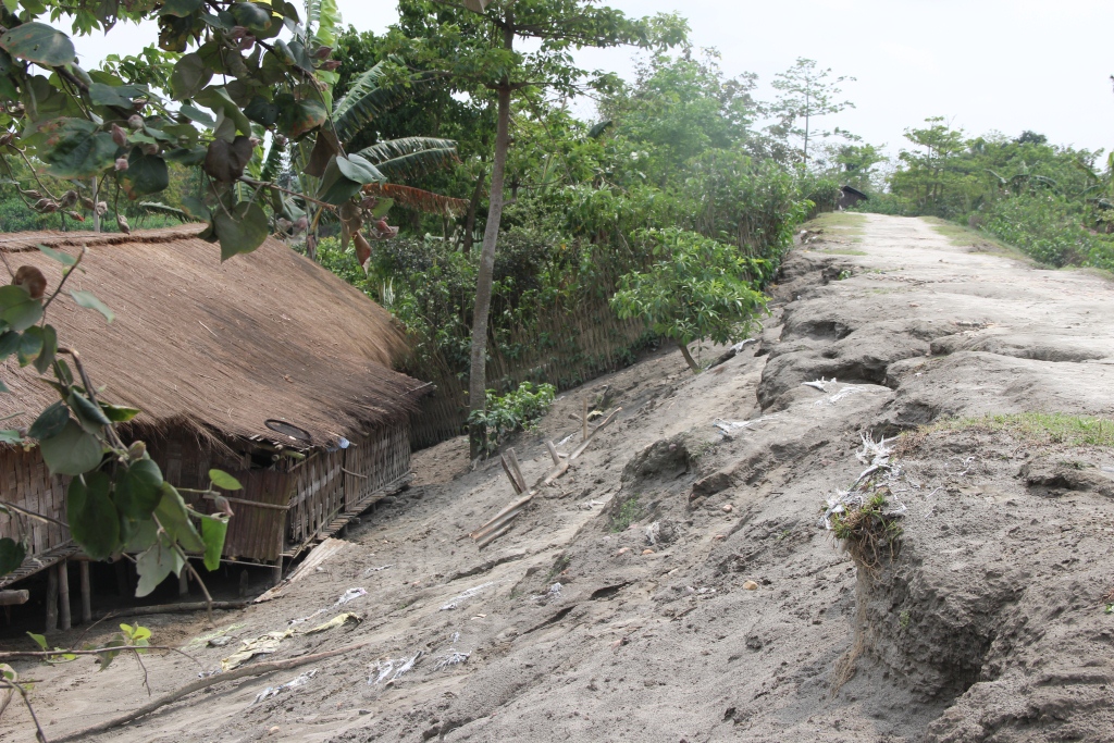 Sissi-Tekelphuta embankment at the same spot mentioned above towards the river side.  Photo - SANDRP