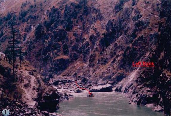 Proposed dam site for Kiru HEP