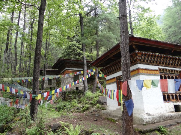 A majestic three tiered prayer wheel in Paro, on way to Tigers Nest Monastery Photo: SANDRP