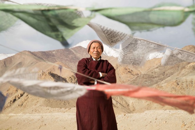 Standing Proud: Chewang Norphel from Ladkah who has been constructing small check dams and helping form artificial glaciers. Photo: climateheroes.oeg