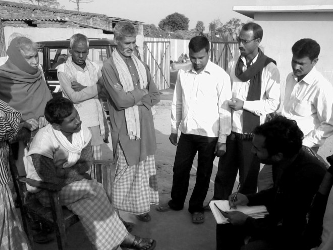 Author in discussions with fishers 