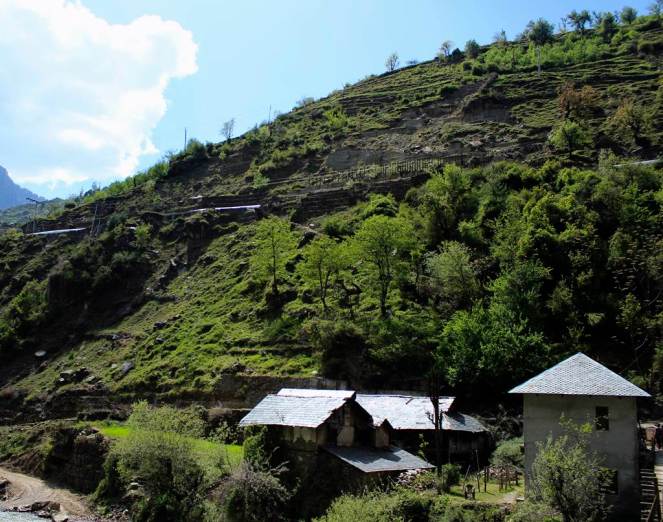 The location of the landslide which dried up the watermill