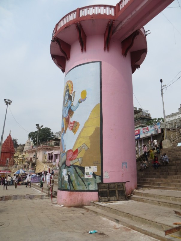 Rajendra Prasad ghat sewage pumping station (one of five ghat pumping stations that send sewage running underground toward the river back to the main trunk line and on to Konia pumping station)