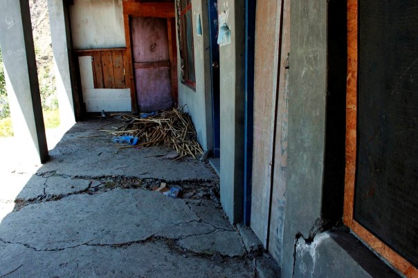 Damages caused by the leakage in the HRT to houses in Mokhar village