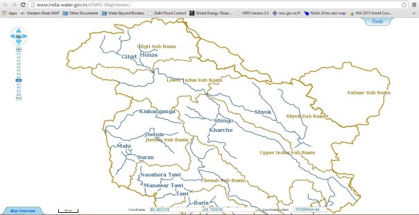 Flood Forecast map of CWC has no sites to forecast floods in J & K