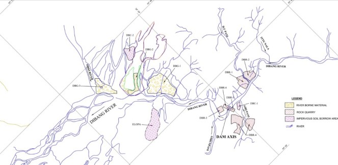 Dam site and the Dibang River Basin (Source - EMP)