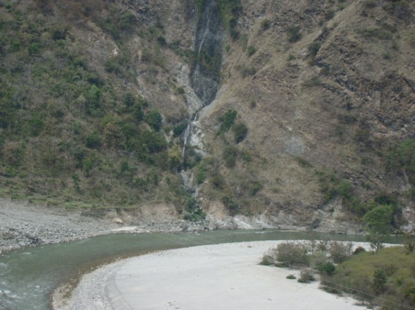 The water fall is as much the Ganga (Photo by Yamuna Jiye Abhiyaan)