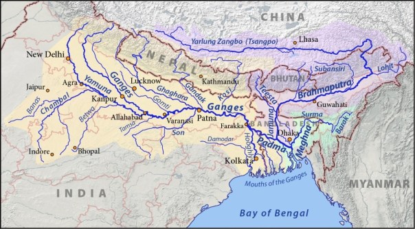Ganga river basin (Source: http://en.wikipedia.org/wiki/Ganges_Basin)