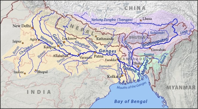 Ganga river basin (Source: http://en.wikipedia.org/wiki/Ganges_Basin)