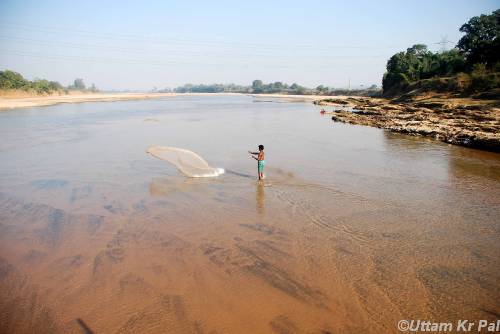 Fishing at Koel River Photo: Uttam Krishn Pal