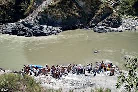 Site of the mishap, just downstream Larji Dam Photo: Dailymail.uk