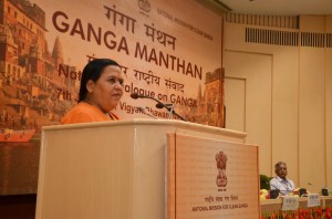 Sushri Uma Bharti at Gnaga Manthan Photo: IB Ministry