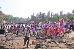 Protest March against PTN Link Photo from: Indian Express