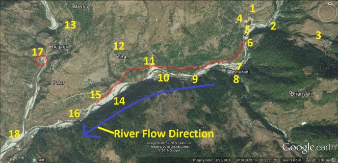 Map based on Google Image showing the places mentioned in this article