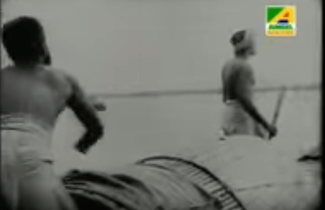 "Amay Bhashaili re, amay doobaili re" sung by Manna Dey