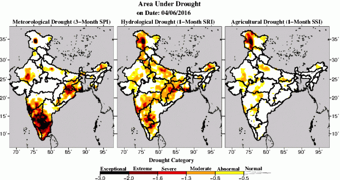 Drought Map as of June 4, 2016