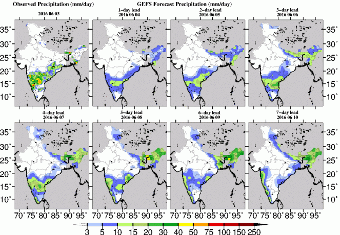 4. Actual n 7 day forecast rain 2016 06 10
