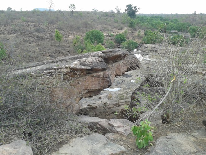 The small rocky cave overhanging a rivulet (Photo by Manoj Misra)