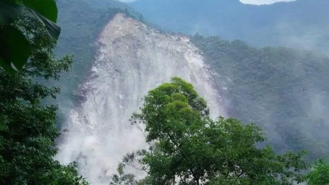 Extent of Dzongo Landslide (Photo from Save the Hills)