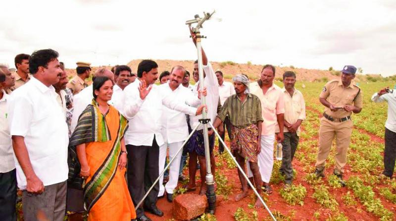 Rain Guns in Andhra Pradesh (Photo: Deccan Chronicle)