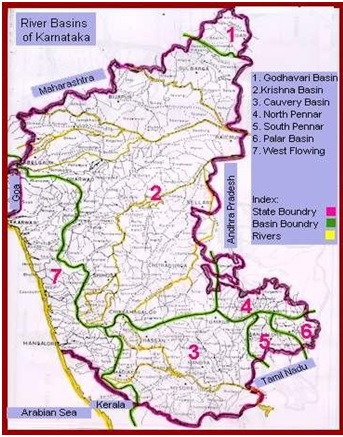 Karnataka River Map