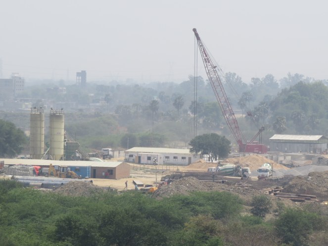 Port under construction on banks of Ganga at Varanasi. Photo - Nandini Oza