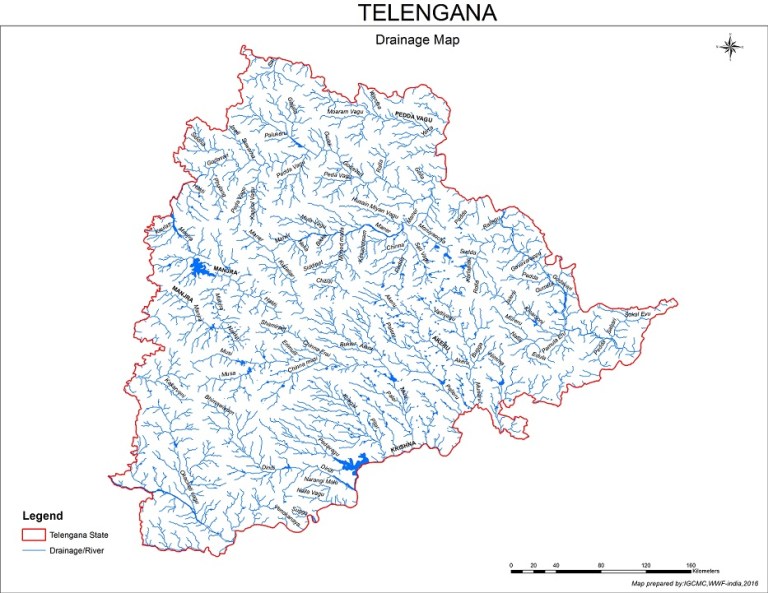 Telangana Rivers Map Without Labels Rivers Profile of Andhra Pradesh and Telangana States – SANDRP