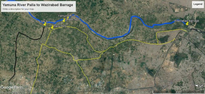 Yamuna between Palla-Wazirabad
