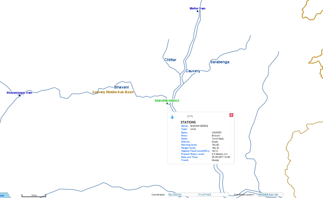 CWC's Flood Forecasting site at Bhavani Bridge shows Sept 2017 reading after 5pm on 230718