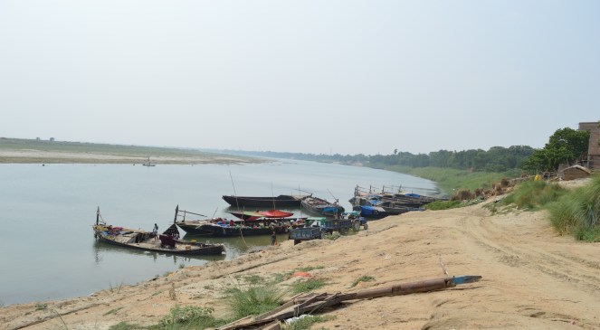 Kalughat intermodal terminal site on NW-1, Ganga LR