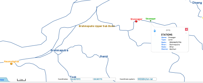 Snapshot of CWC FF site in Assam shows state as Boihar and Dist Motihari 010818.png