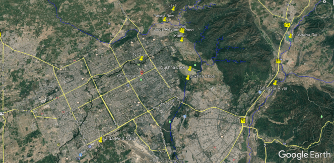 Chandigarh Drains Map.png