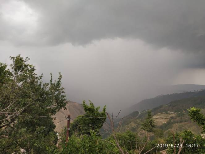 Dense Clouds covering Chauthan on June 23, Image by Sakam Ramola