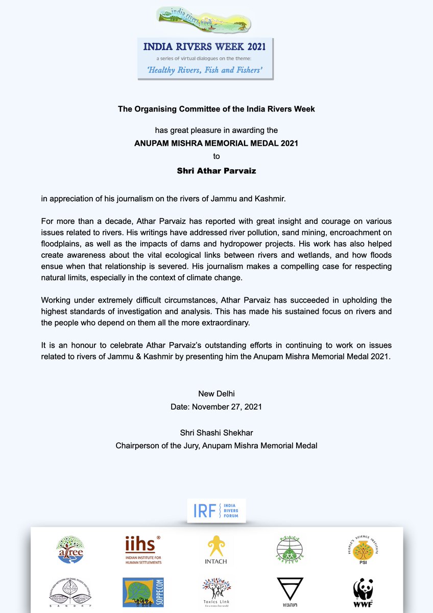 PRESS NOTE: India Rivers Week 2021 concludes with a pledge to work for ...