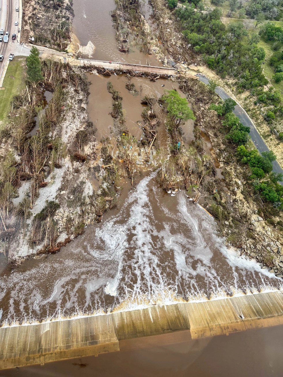 Destruction at Kerrville in the aftermath of the 4th July Floods Photo provided by Kerrville Mayor, KUT Austin